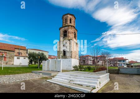 Agia, est une colonie de la région de Larissa, construite sur les pentes du mont Kissavos. Banque D'Images