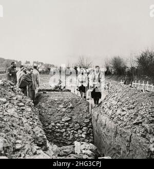 Première Guerre mondiale 1914-1918.Internement des braves déchus dans le cimetière de Villers-au-Bois, France Banque D'Images