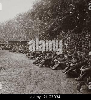 Photo d'époque de la première Guerre mondiale 1914-1918.Introduction du baseball en Allemagne, armée d'occupation des États-Unis sur le Rhin.Neuwied, Rhénanie-Palatinat, allemand Banque D'Images