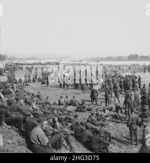 Première Guerre mondiale photo d'époque des soldats américains sur la Cisjordanie du Rhin dans la région occupée, en Allemagne.1917-1918 Banque D'Images