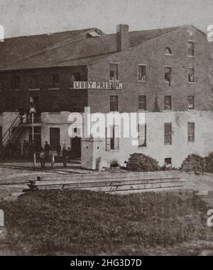 Photo d'époque des vues de Richmond et des environs, et des paysages de montagne de la Virginie et de la prison de West Va Libby.ÉTATS-UNIS.Entre 1860 et 1880 Banque D'Images