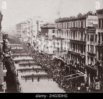 Photo d'archives du funéraire du président Lincoln, New York, 25th avril 1865 Banque D'Images