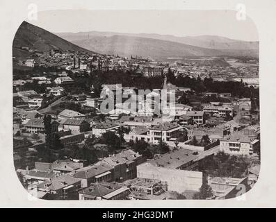 Vue sur le Tiflis du 19th siècle.Empire russe.1860-1870 Tbilissi, dans certaines langues encore connues sous son nom d'avant 1936 Tiflis est la capitale et le l Banque D'Images