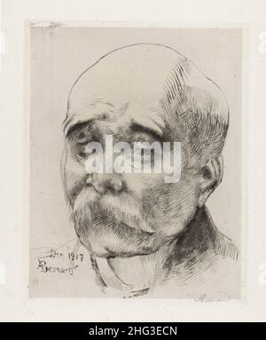 Portrait de Georges Clemenceau.Par Albert Besnard.1917 Georges Eugène Benjamin Clemenceau (1841 – 1929) est un homme d'État français qui a servi comme Premier mi Banque D'Images