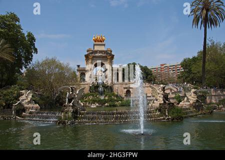 Cascada Monumental au Parc de la Ciutadella à Barcelone, Espagne, Europe Banque D'Images