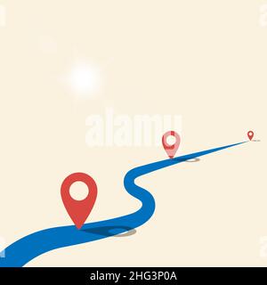 Jalons de route et d'itinéraire Illustration de Vecteur