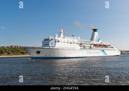 Ferry DFDS North Sea Princess of Scanavia dans la rivière Tyne 29-08-2005, nord-est de l'Angleterre, Royaume-Uni Banque D'Images