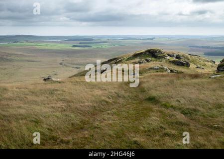 Brown Willy, le point le plus élevé de Cornwall, au Royaume-Uni, situé sur Bodmin Moor Banque D'Images