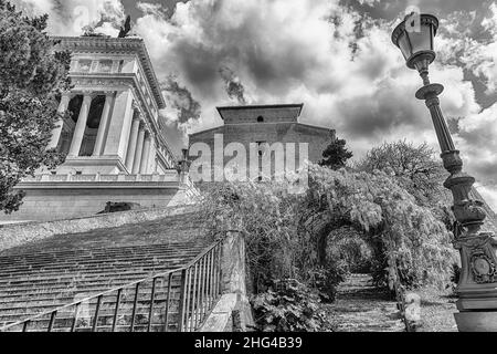 Façade de la basilique Sainte-Marie de l'autel du ciel, Rome, Italie Banque D'Images