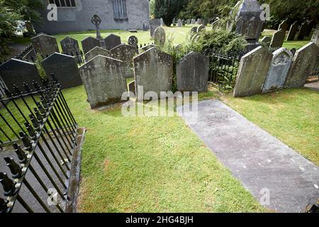 terrain de la famille wordsworth dans le domaine de l'église st oswalds grasmere lake district, cumbria, angleterre, royaume-uni Banque D'Images