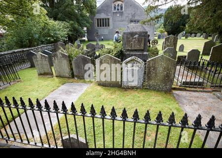 terrain de la famille wordsworth dans le domaine de l'église st oswalds grasmere lake district, cumbria, angleterre, royaume-uni Banque D'Images