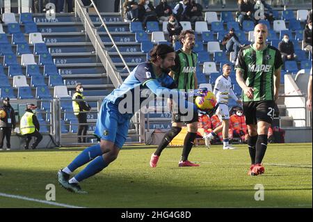 Reggio Emilia (RE), Italia, 16 Gennaio 2022, Mapei Stadium - Citta del Tricolor, 22Â° giornata Campionato Serie A Tim 2021/2022, incontro tra le escadron del Sassuolo Calcio e dell'Hellas Verona, nella foto: 47 Andrea Consigli Banque D'Images