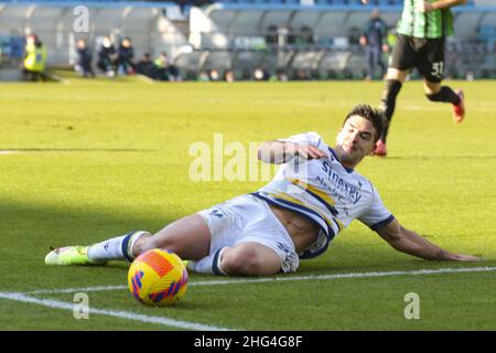 Reggio Emilia (RE), Italia, 16 Gennaio 2022, Mapei Stadium - Citta del Tricolor, 22Â° giornata Campionato Serie A Tim 2021/2022, incontro tra le escadron del Sassuolo Calcio e dell'Hellas Verona, nella foto: 99 Giovanni Simeone Banque D'Images