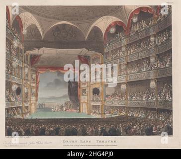 Théâtre Drury Lane, 1808.Artiste : Thomas Rowlandson (1756-1827) artiste et caricaturiste anglais de l'ère géorgienne.Observateur social, il était un artiste prolifique et un imprimeur.Crédit : Thomas Rowlandson/Alamy Banque D'Images