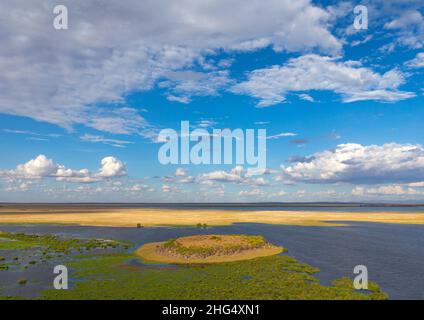 Paysage marécageux, Comté de Kajiado, Amboseli, Kenya Banque D'Images