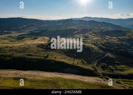 Le paysage des volcans de boue de Berca en Roumanie Banque D'Images