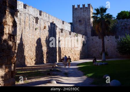 Porte d'Hérode dans le château des chevaliers de Medival à Rhodes, vue de l'intérieur de la forteresse Banque D'Images