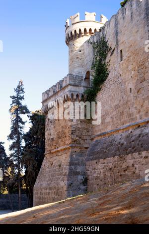 Porte d'Hérode dans le château des chevaliers de Medival à Rhodes, vue de l'intérieur de la forteresse Banque D'Images