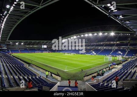 Brighton et Hove, Angleterre, le 18th janvier 2022.Vue générale à l'intérieur du sol avant le match de la Premier League au stade AMEX, Brighton et Hove.Le crédit d'image devrait se lire: Kieran Cleeves / Sportimage Banque D'Images