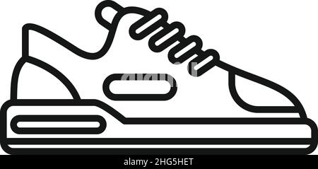 Vecteur de contour de l'icône de la sneaker.Chaussures de sport.Conception de chaussures Illustration de Vecteur