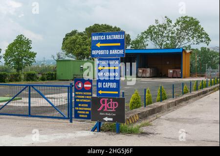 SS Cosma e Damiano, Latina Italie 09/05/2018: Mancoop Cooperative Society, Industrial and commercial Cluster.© Andrea Sabbadini Banque D'Images