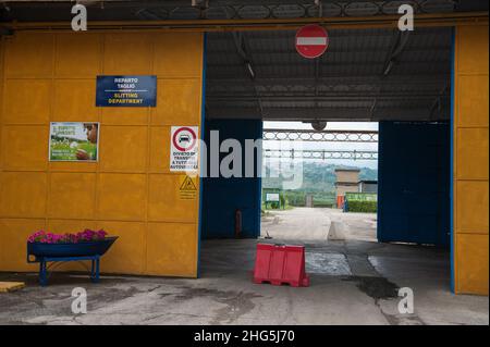 SS Cosma e Damiano, Latina Italie 09/05/2018: Mancoop Cooperative Society, Industrial and commercial Cluster.© Andrea Sabbadini Banque D'Images