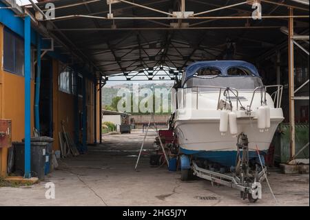 SS Cosma e Damiano, Latina 09/05/2018: Société coopérative Mancoop, pôle industriel et commercial.Usine nautique.© Andrea Sabbadini Banque D'Images