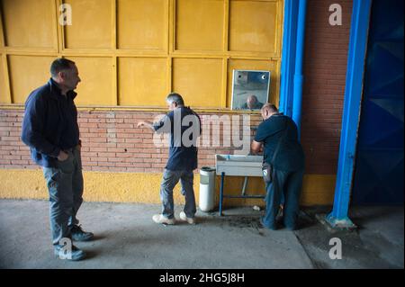 SS Cosma e Damiano, Latina Italie 09/05/2018: Mancoop Cooperative Society, Industrial and commercial Cluster.© Andrea Sabbadini Banque D'Images