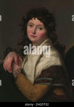 Autoportrait de Sophie Regnault ou Portrait de Lucile Desmoulins par Jean-Baptiste Regnault. Banque D'Images