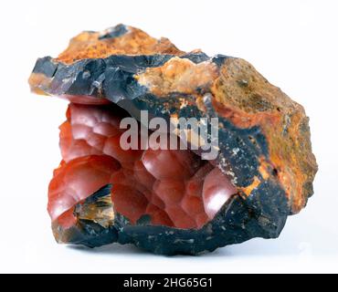 renard rouge agate minéral spécimen pierre roche géologie bijou cristal Banque D'Images