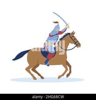 Concept de conquête mongol.Temps de Gengis Khan Illustration de Vecteur