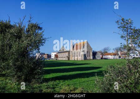 L'église de la garnison royale du vieux Portsmouth, sans toit, a bombardé le Blitz pendant la Seconde Guerre mondiale, Portsmouth, Hampshire, côte sud de l'Angleterre Banque D'Images