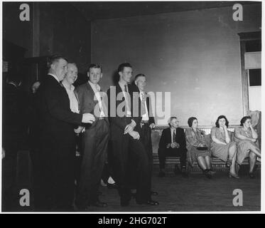 Shelby County, Iowa.Des danses sont parfois données dans le ''Old Opera House'' (un bâtiment privé... Banque D'Images