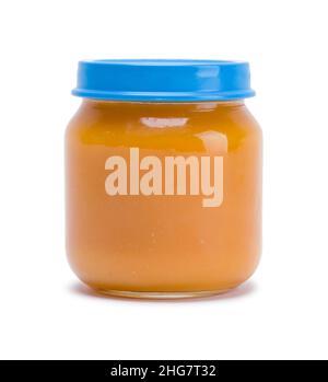 Petit pot en verre de nourriture pour bébé découpé Photo Stock - Alamy