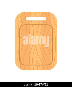 Planche à découper en bois.Outil de cuisine pour la cuisson.Vue de dessus.Illustration vectorielle de style dessin animé plat Illustration de Vecteur