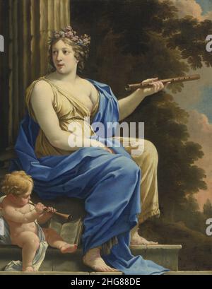 Simon Vouet - Euterpe, la muse de la musique et de la poésie lyrique. Banque D'Images