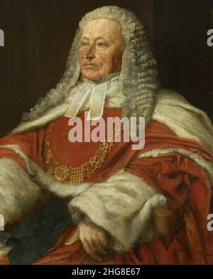 Sir Alexander Cockburn LCJ par GF Watts. Banque D'Images