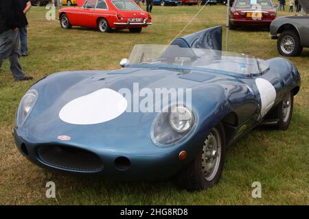 Jaguar D-Type à Fawley, Henley-on-Thames, Royaume-Uni Banque D'Images