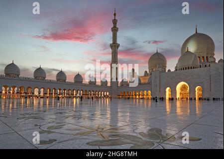 ABOU DHABI.Grande mosquée Sheikh Zayed Banque D'Images