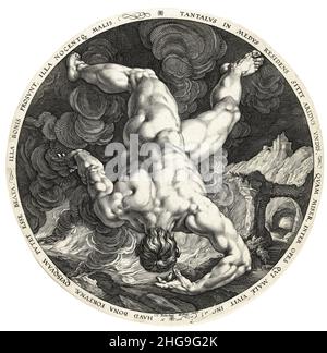 Tantalus, gravure par Hendrik Goltzius, 1588 Banque D'Images