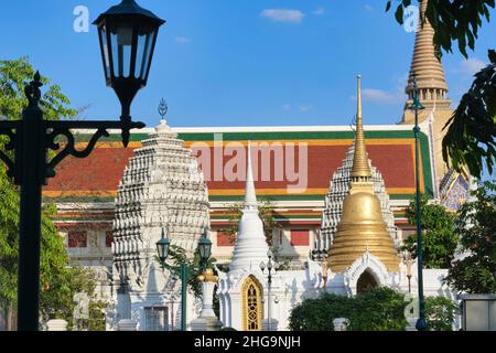 Wat Ratchabophit, Bangkok, Thaïlande, un important temple bouddhiste et le siège de l'actuel Sangharat (Sankharaat/Sangharaja), le chef du bouddhisme thaïlandais Banque D'Images