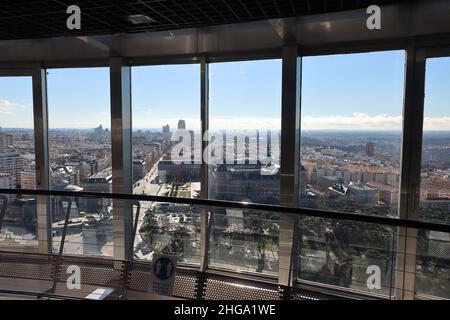 Pont d'observation de Faro de la Moncloa, Madrid Banque D'Images