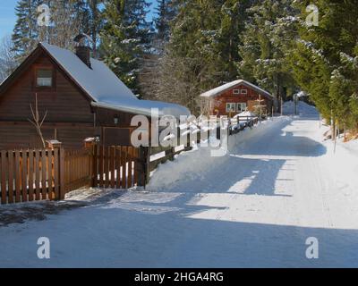 Paysage d'hiver à Ramsau am Dachstein, Styrie, Autriche, Europe Banque D'Images