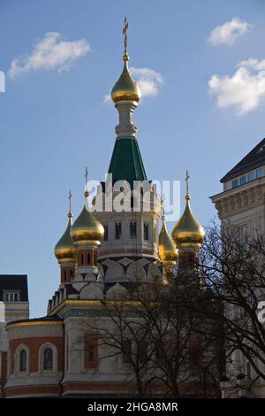 Cathédrale orthodoxe russe de Saint Nikolaus à Vienne, Autriche, Europe Banque D'Images