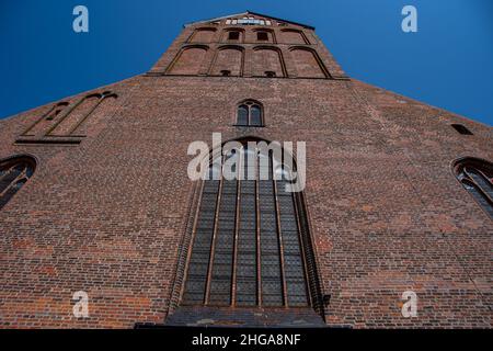 L'église Sainte Marie de 80 mètres de haut à Barth Banque D'Images