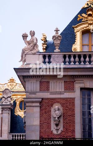 Cour de marbre de Versailles à Paris, France. Banque D'Images