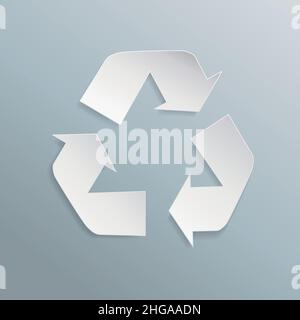 Infographie design Recycly simbol sur fond bleu gris.Illustration vectorielle.Fichier vectoriel EPS 10. Illustration de Vecteur