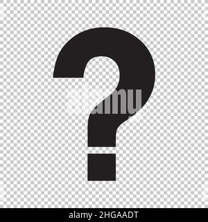 Icône question style de conception à plat vectoriel sur fond transparent coché.Illustration vectorielle.Fichier vectoriel EPS 10. Illustration de Vecteur