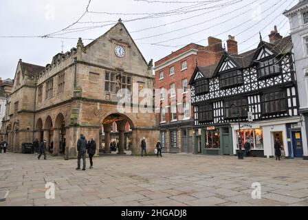 L'Old Market Hall de Shrewsbury's Square Banque D'Images
