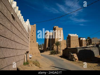 La boue traditionnel vieux maisons, Province de Najran, Najran, Arabie Saoudite Banque D'Images